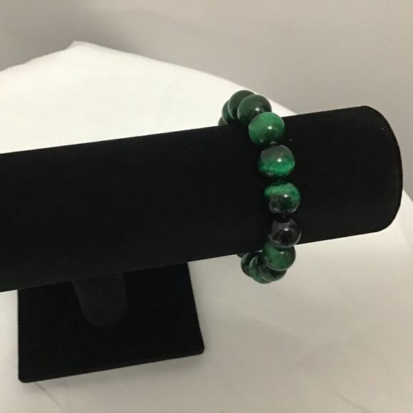 Genuine South African Tiger's Eye Bracelet - Green - Picture 2 of 3